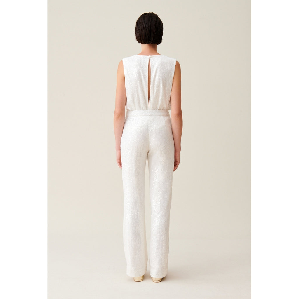 Pantalon Paillette Blanc
