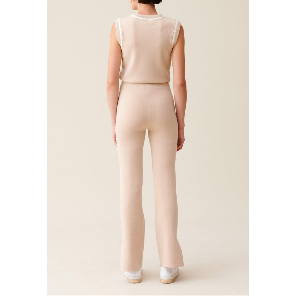 Straight-Leg Trousers with Ankle Slits