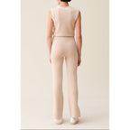 Straight-Leg Trousers with Ankle Slits