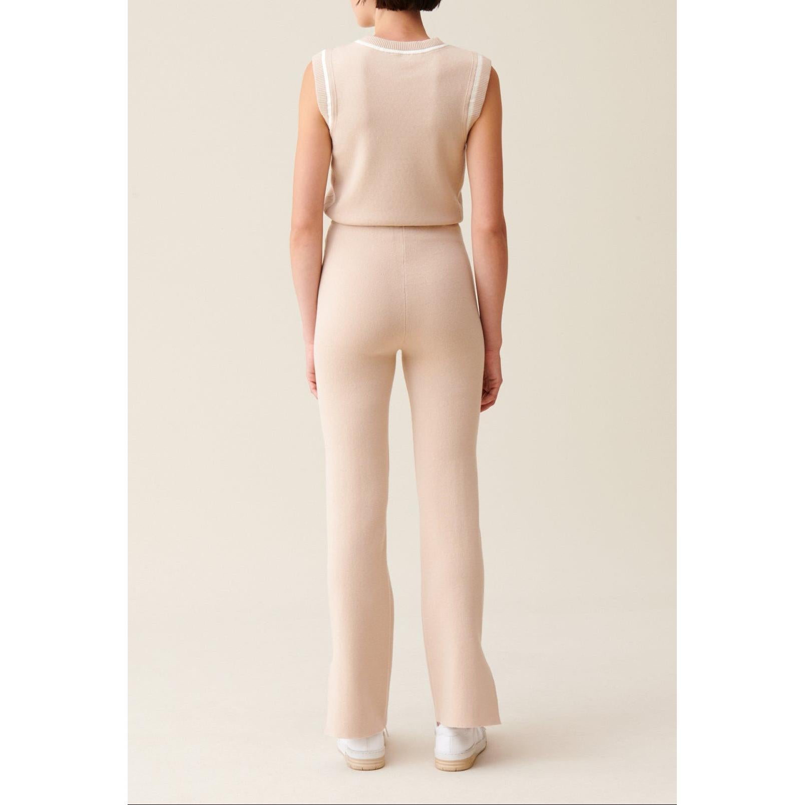 Straight-Leg Trousers with Ankle Slits