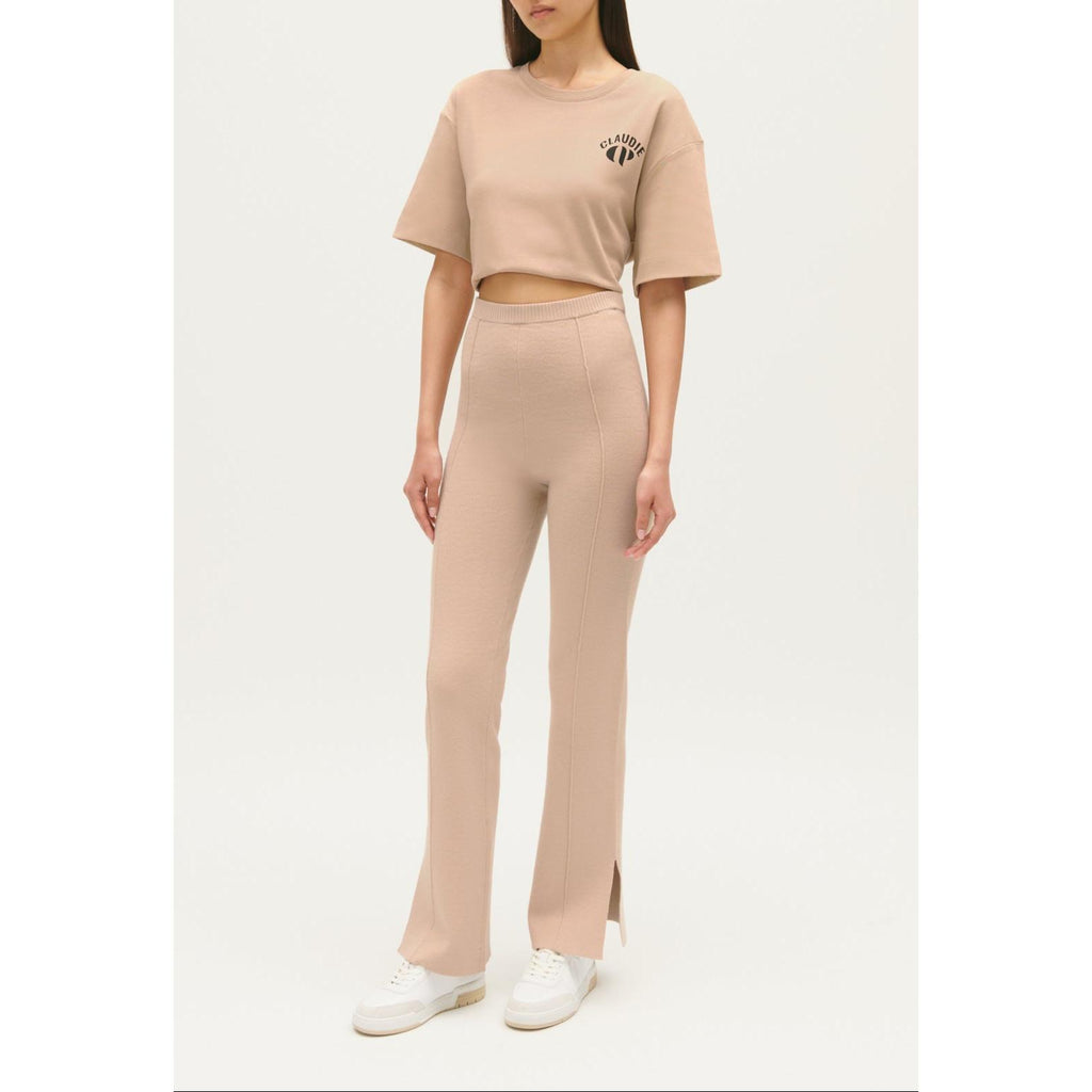 Straight-Leg Trousers with Ankle Slits