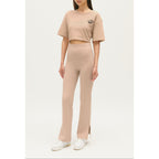 Straight-Leg Trousers with Ankle Slits