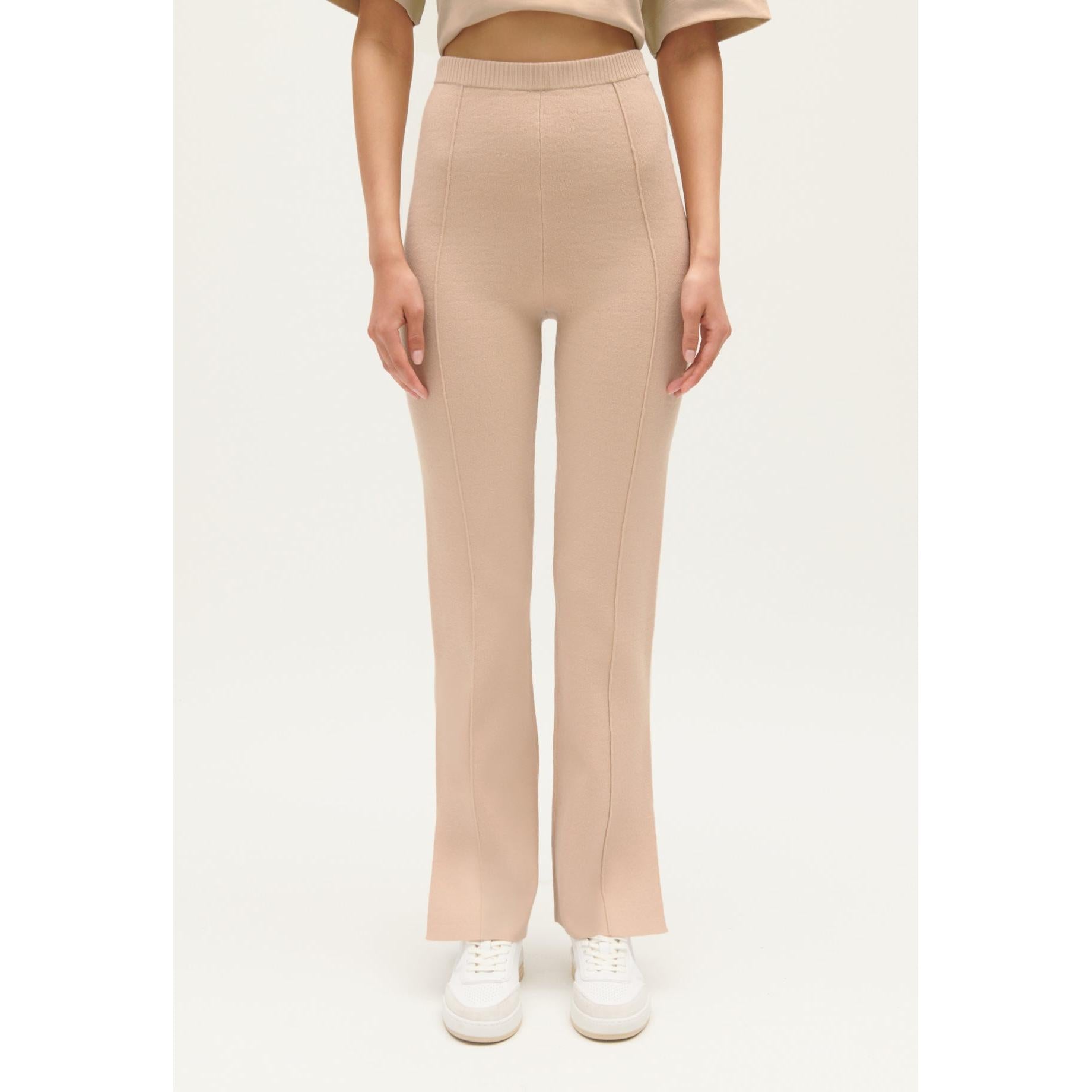 Straight-Leg Trousers with Ankle Slits