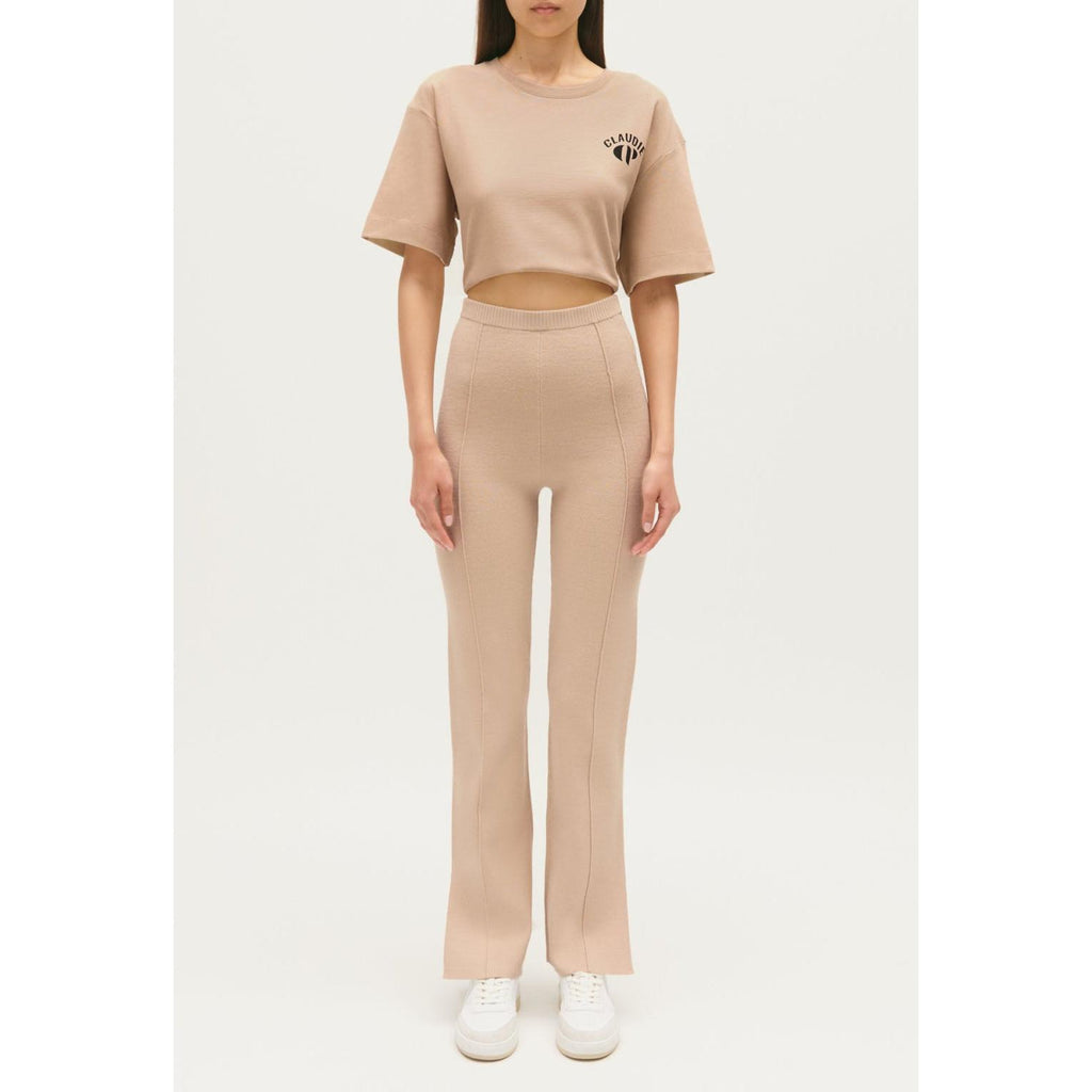 Straight-Leg Trousers with Ankle Slits