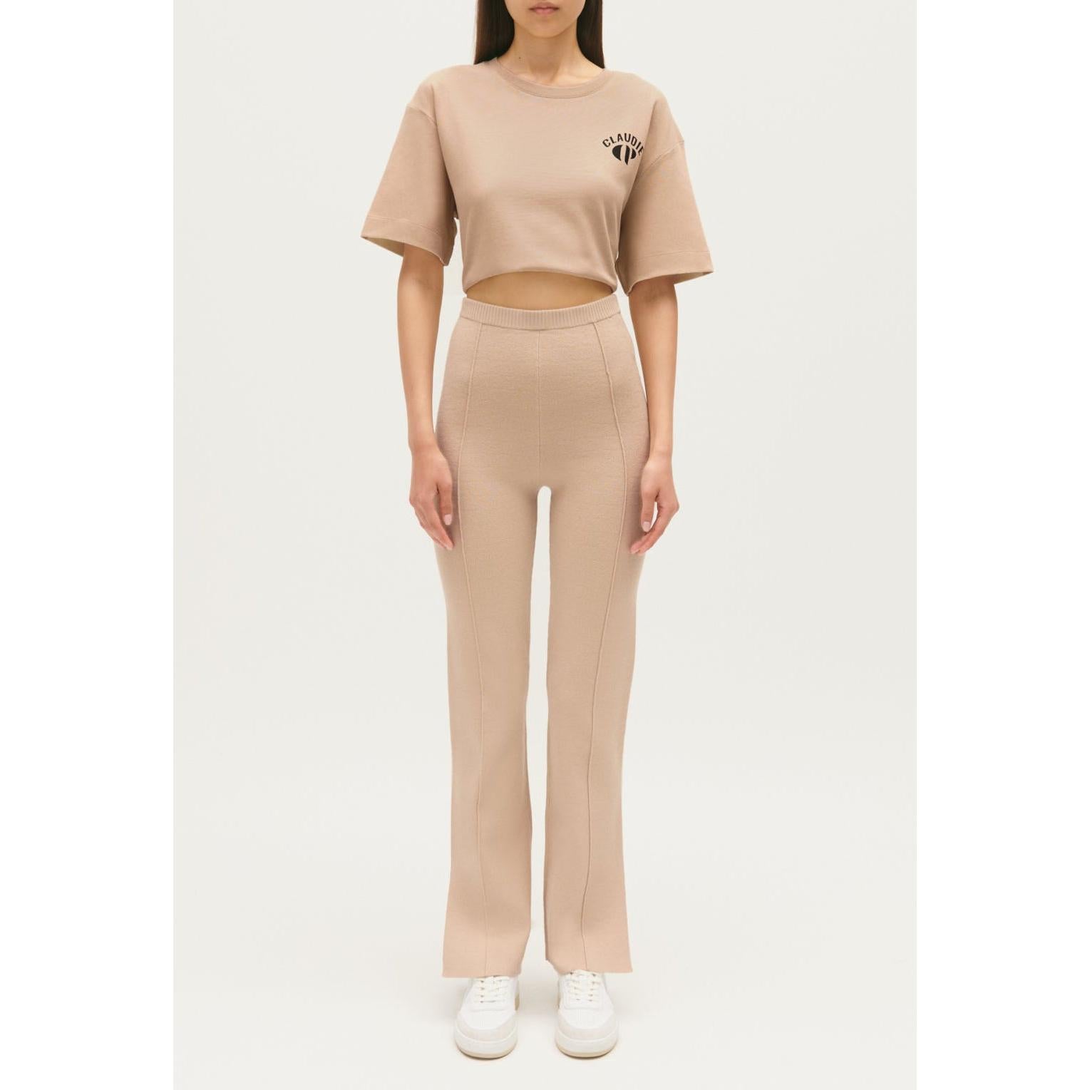 Straight-Leg Trousers with Ankle Slits