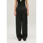 Pantalones anchos gris jaspeado