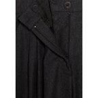 Pantalones anchos gris jaspeado
