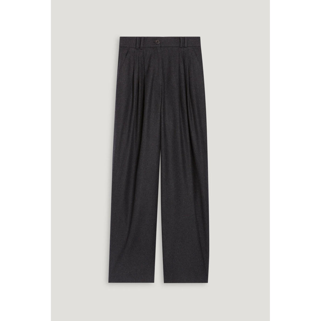 Pantalones anchos gris jaspeado