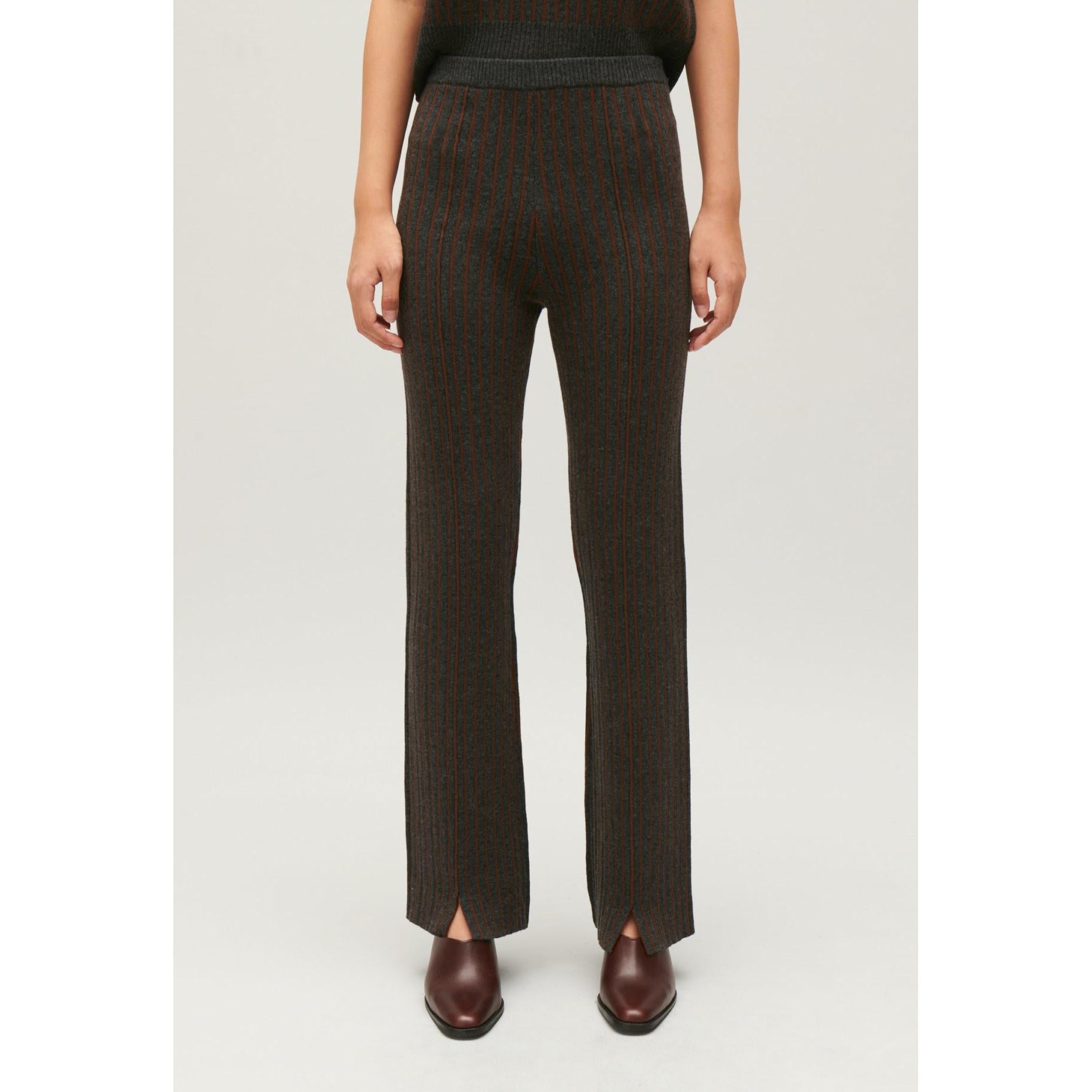Pantalon Maille Rayée