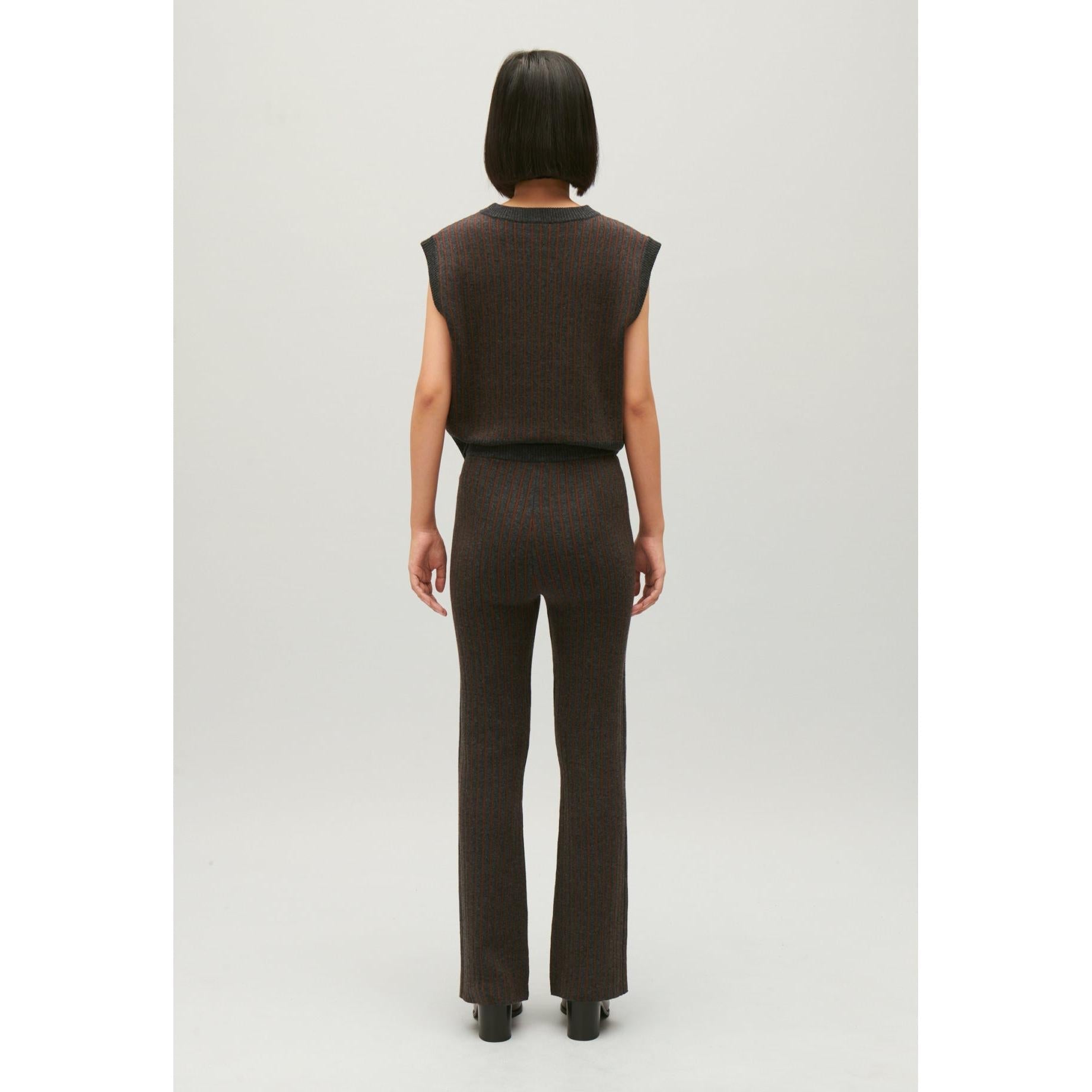 Claudie Pierlot - Pantalon Maille Rayée