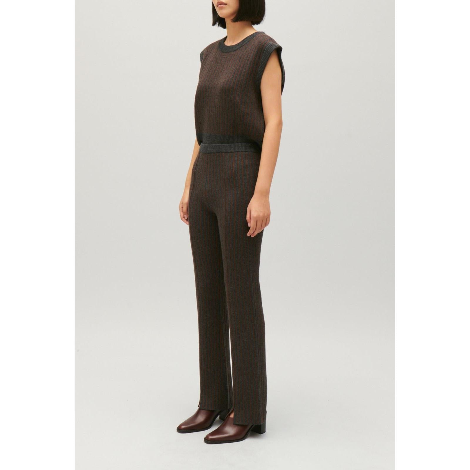 Pantalon Maille Rayée
