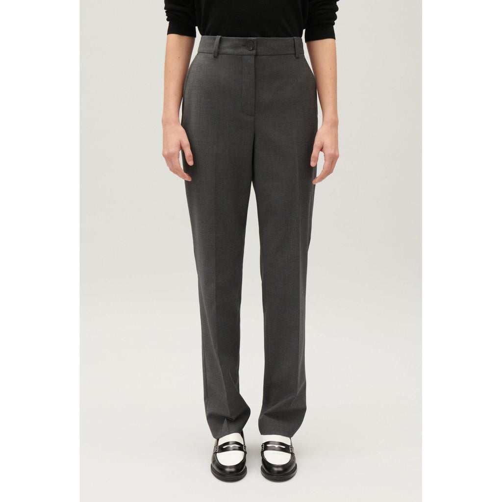 Pantalon Tailleur Gris Chiné