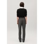 Pantalon Tailleur Gris Chiné