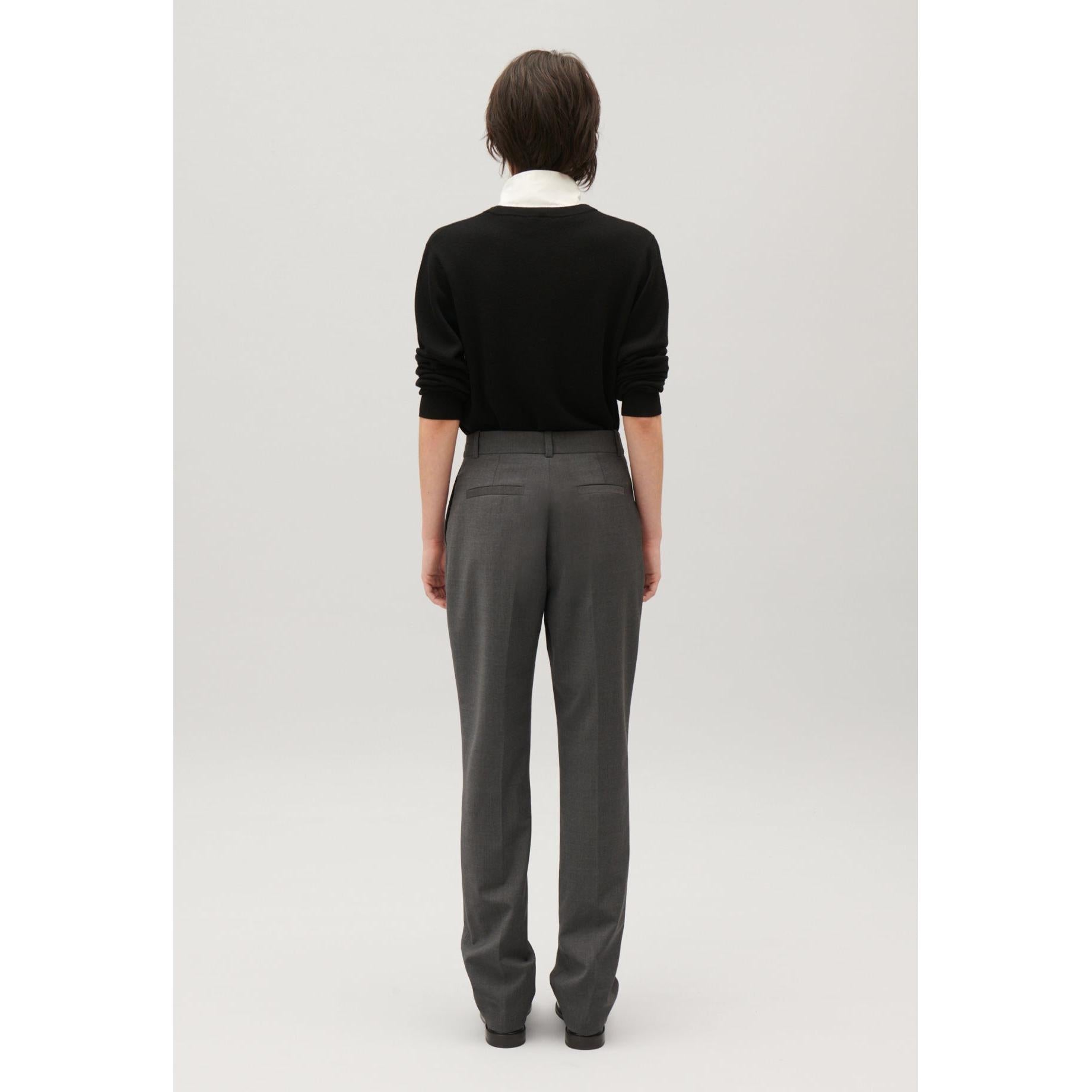 Pantalon Tailleur Gris Chiné