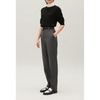 Pantalon Tailleur Gris Chiné