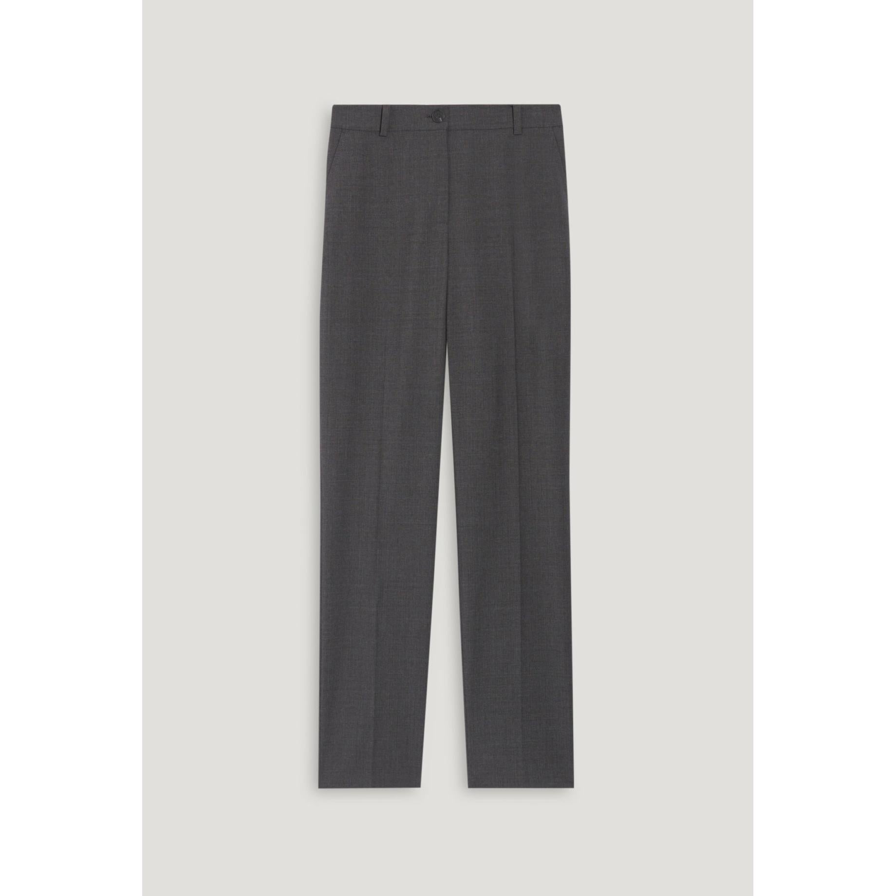 Pantalon Tailleur Gris Chiné