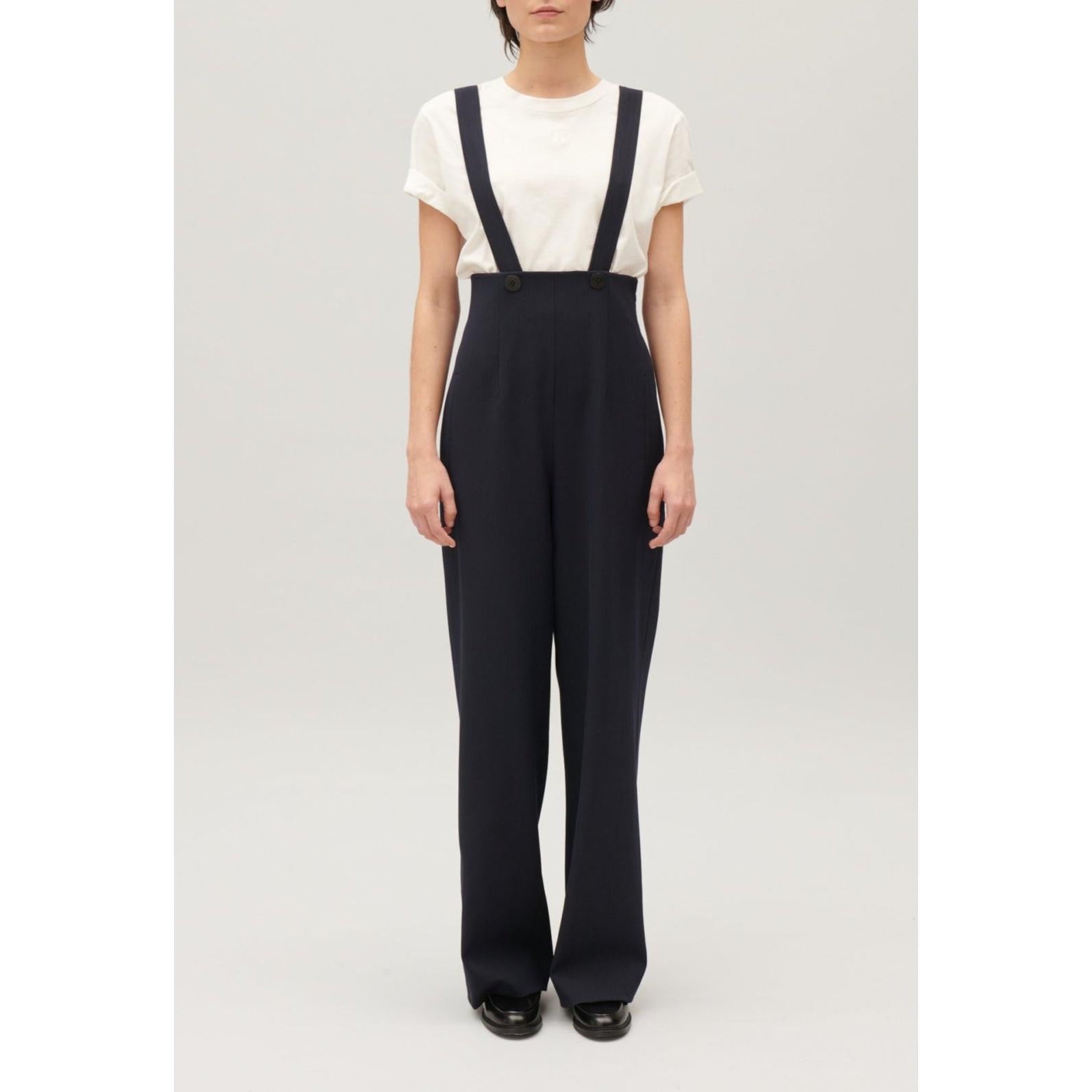 Pantalon Bretelles Marine
