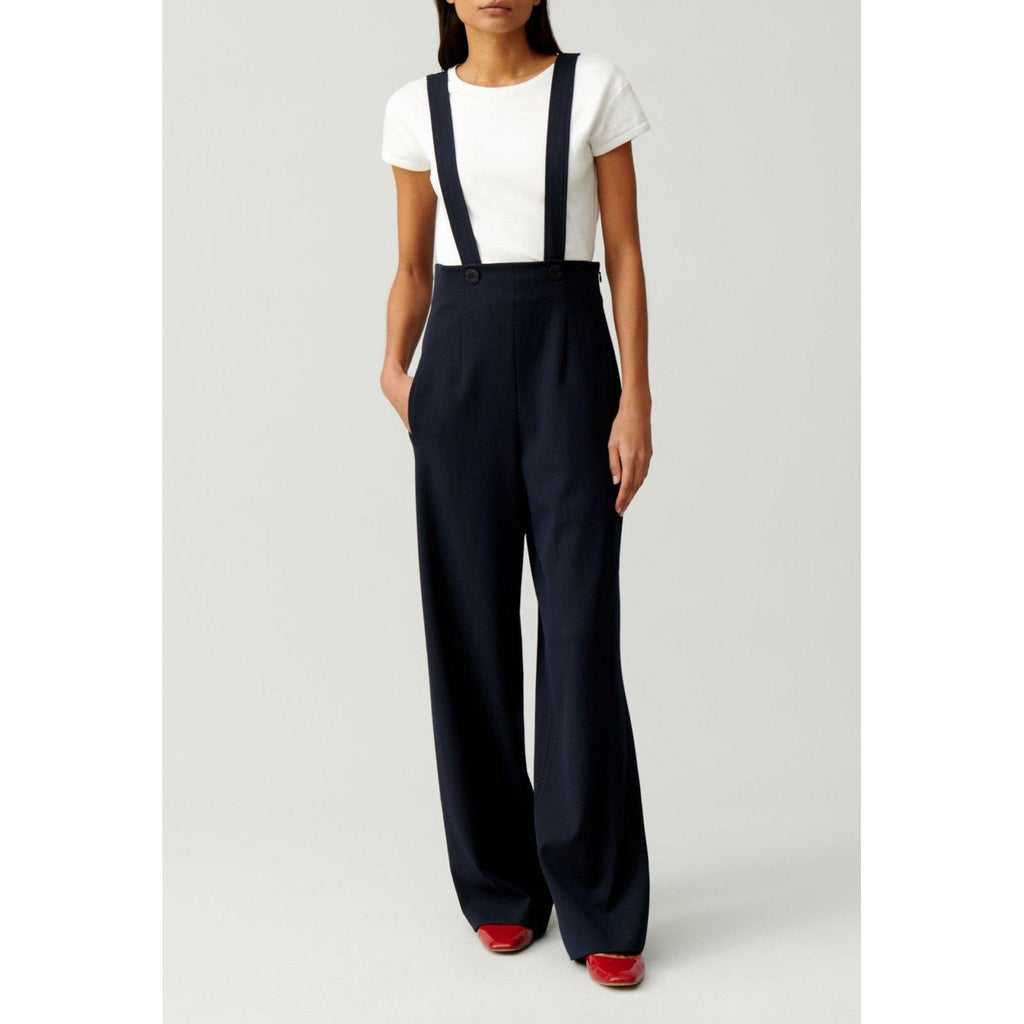 Pantalon Bretelles Marine