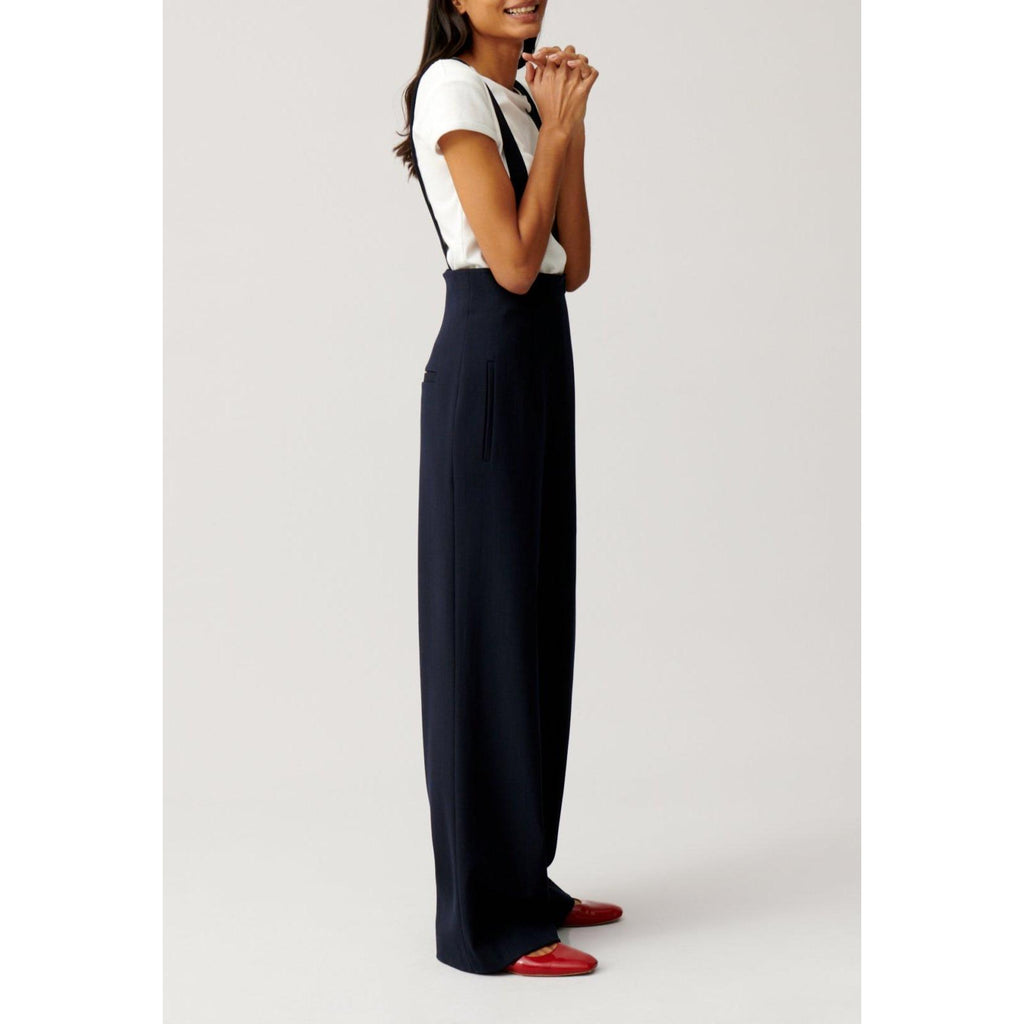 Pantalon Bretelles Marine