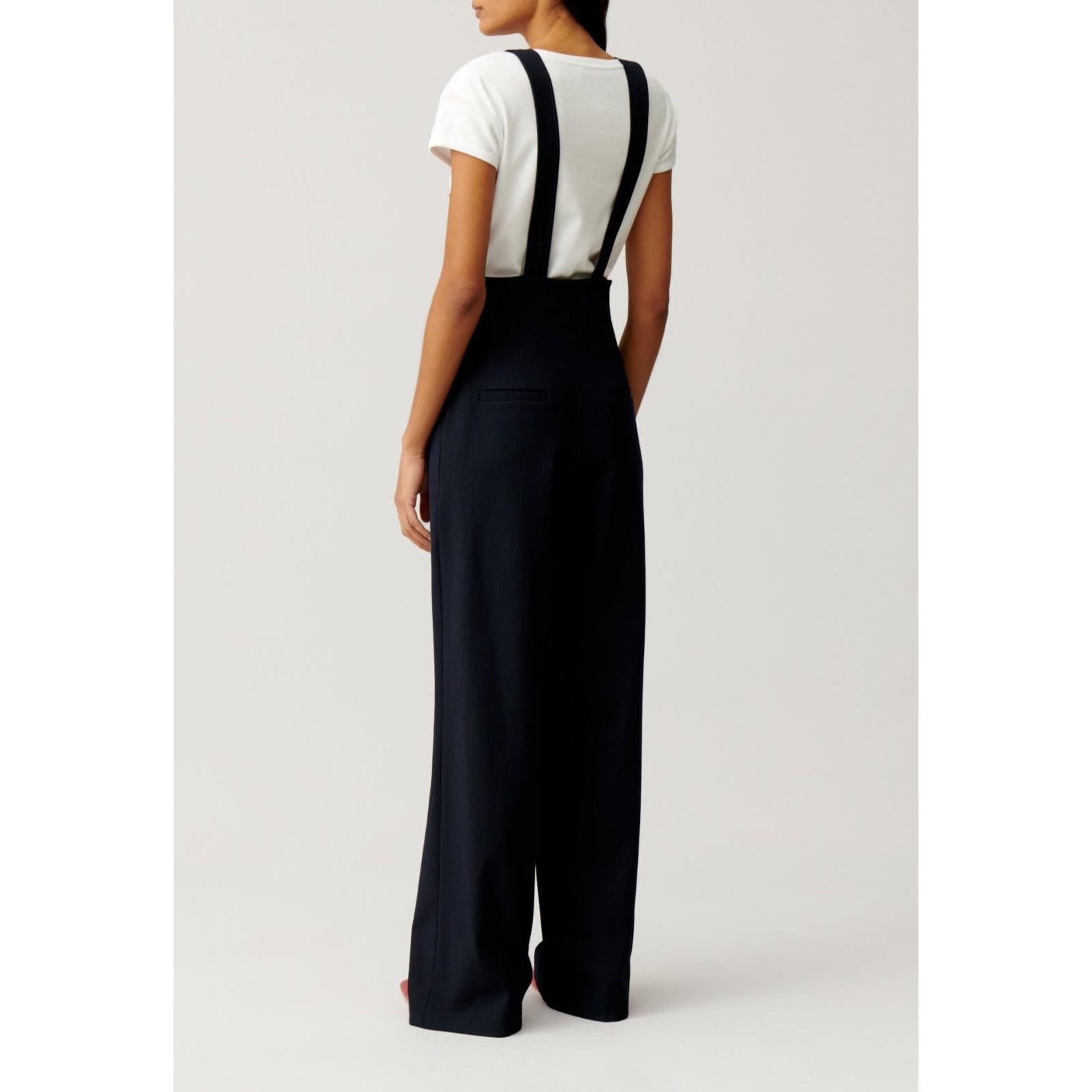 Pantalon Bretelles Marine