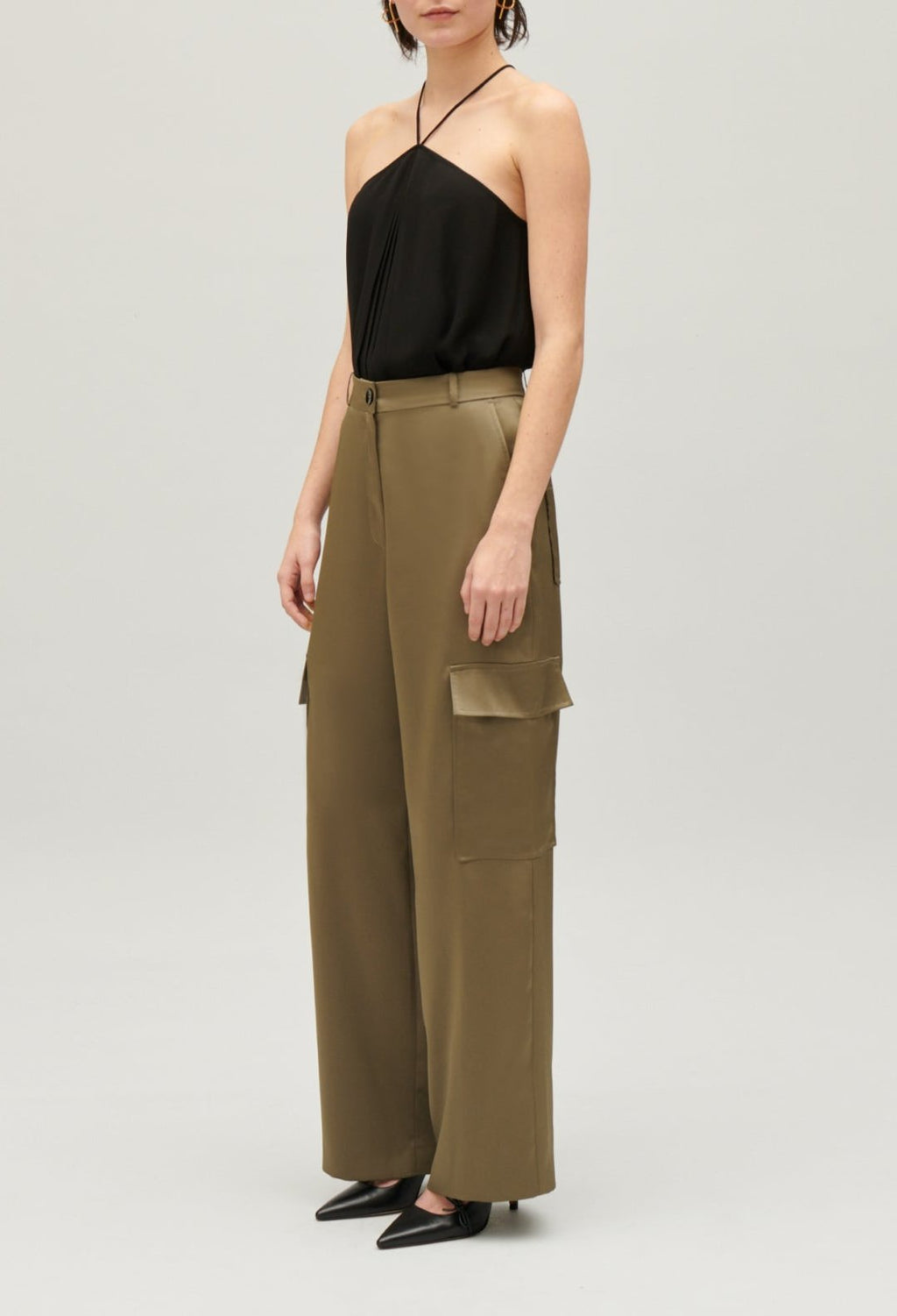 Claudie Pierlot - Pantalon - Palmesatin - Kaki