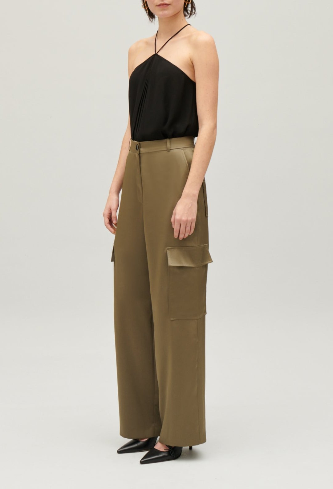 Claudie Pierlot - Pantalon - Palmesatin - Kaki