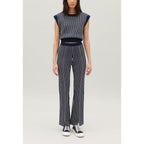 Claudie Pierlot - Pantalon Maille Rayures