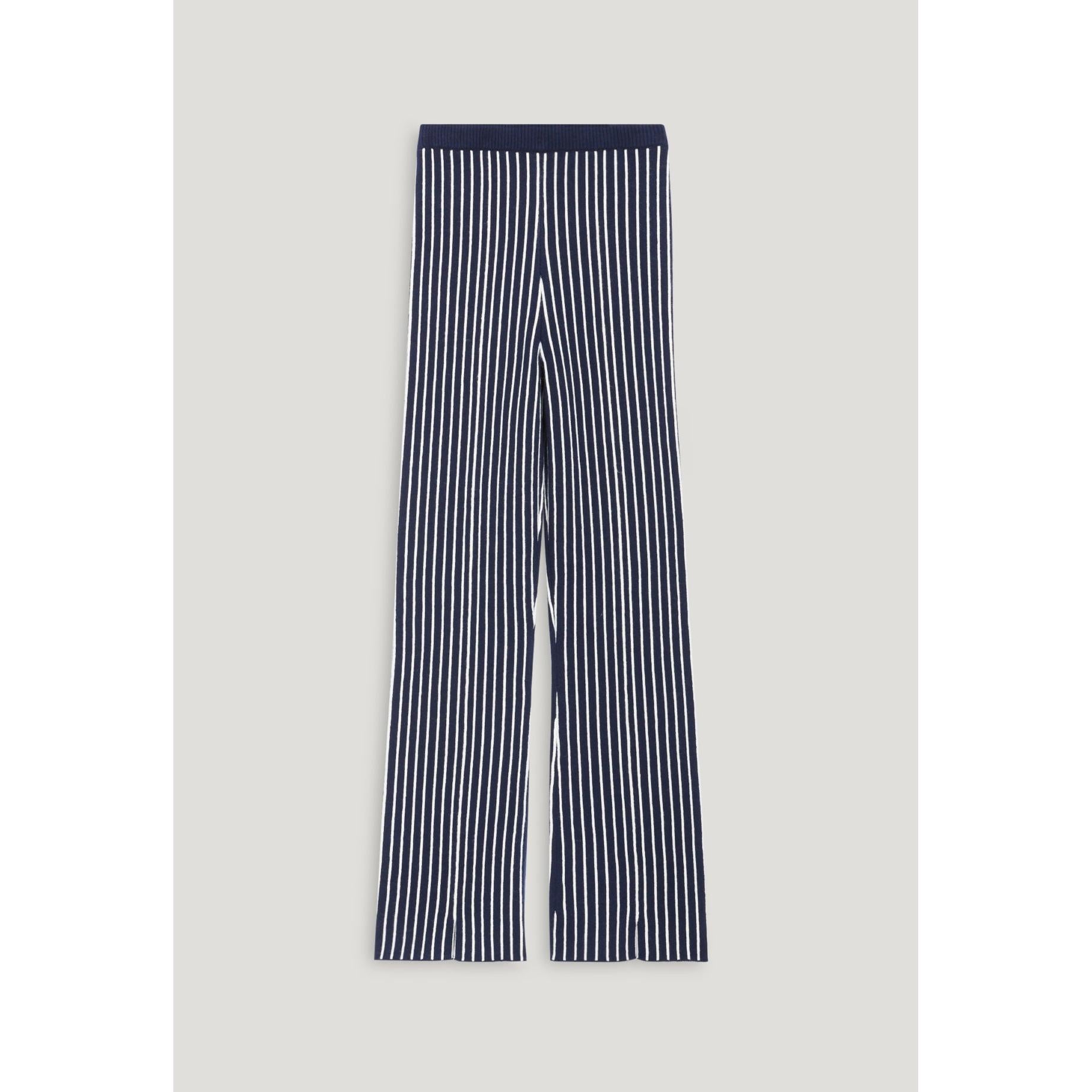 Pantalon Maille Rayures