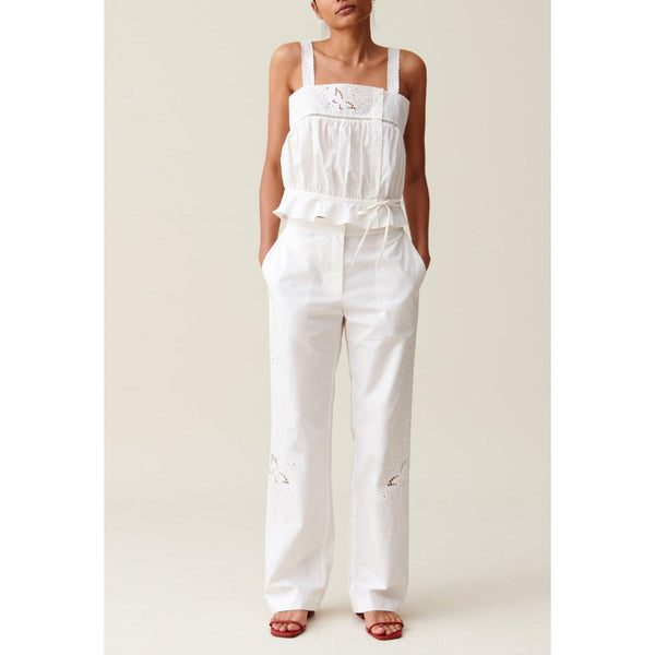 Pantalon Droit Brodé