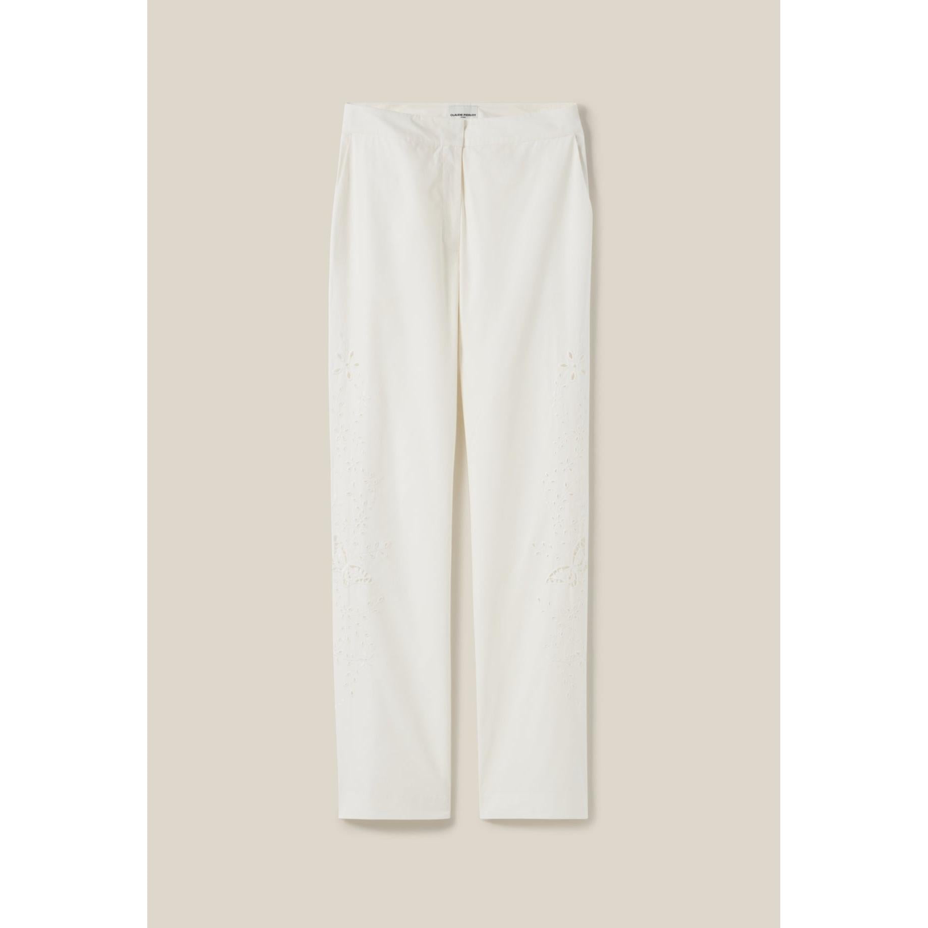 Pantalón Recto Bordado