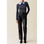 Pantalon Droit Cuir