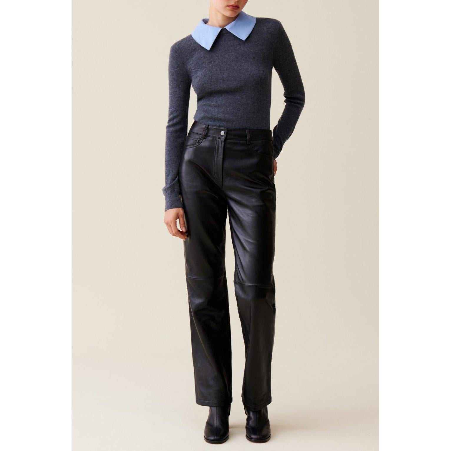 Claudie Pierlot - Pantalon Droit Cuir