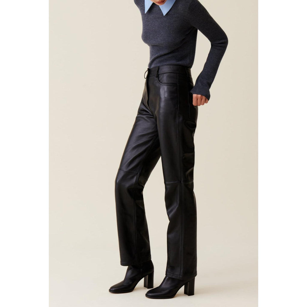 Pantalon Droit Cuir
