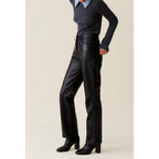 Pantalon Droit Cuir