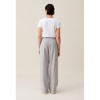 Claudie Pierlot - Pantalones anchos de punto gris claro