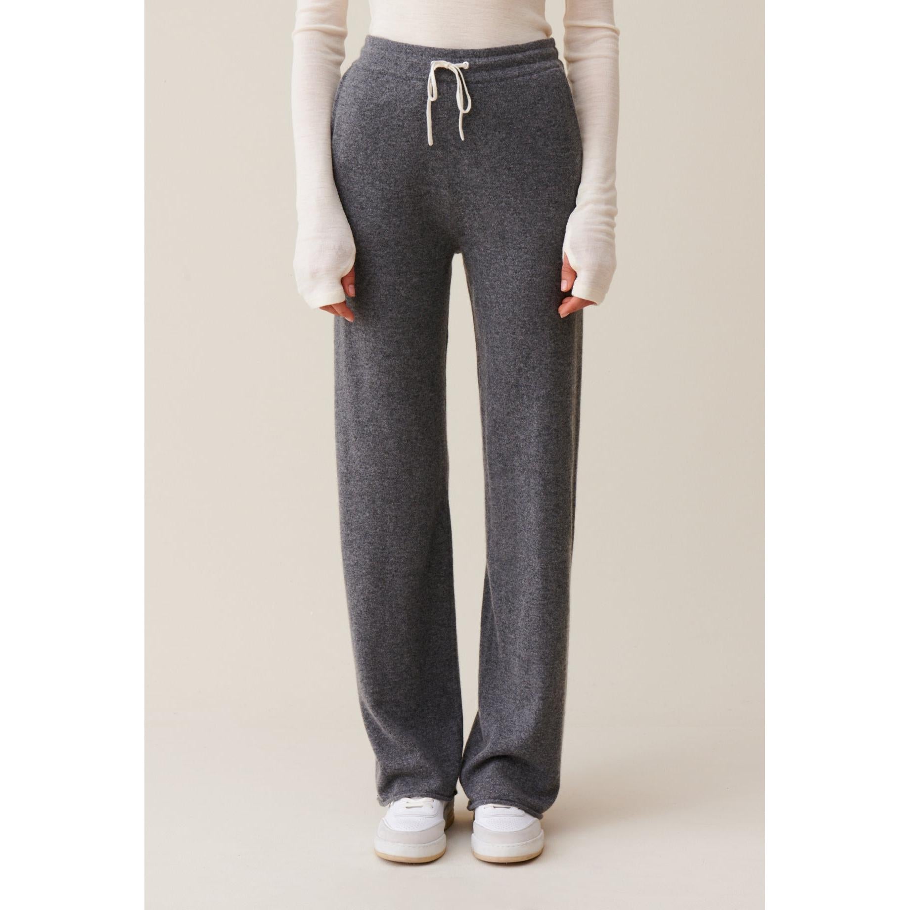 Pantalón Fluido De Cachemira Gris