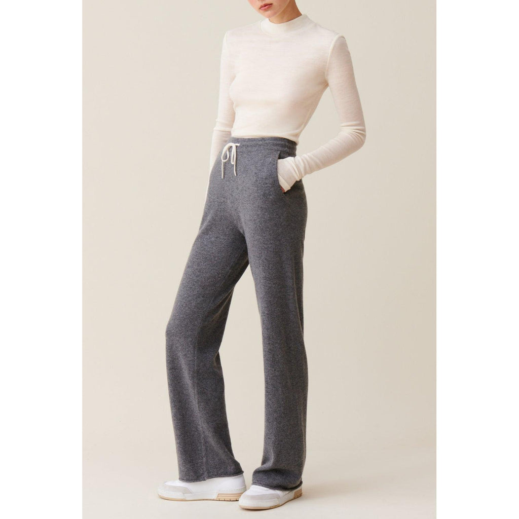 Pantalón Fluido De Cachemira Gris