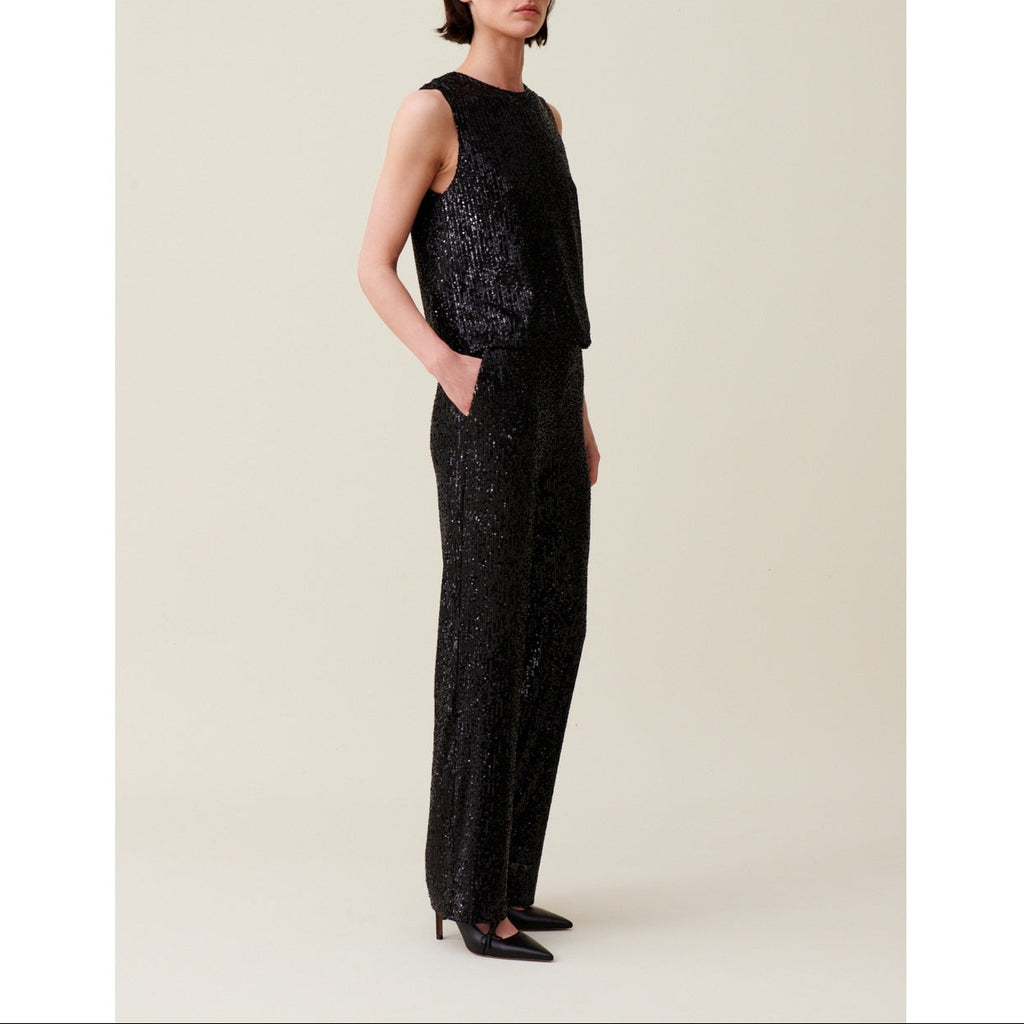 Pantalon Paillette Noir