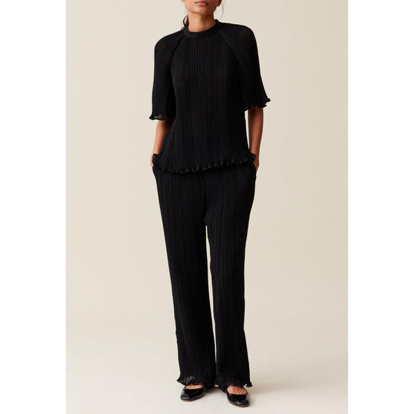 Claudie Pierlot - Pantalon Fluide Plissé Volanté