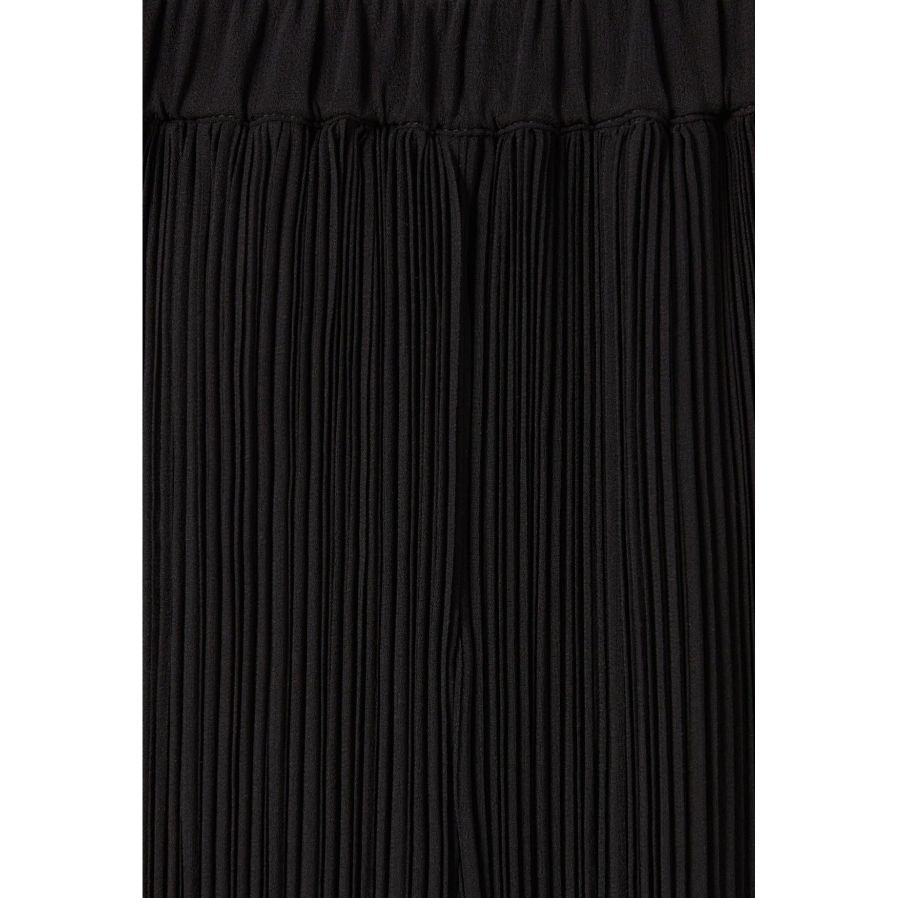 Pantalón Fluido Plisado con Volantes