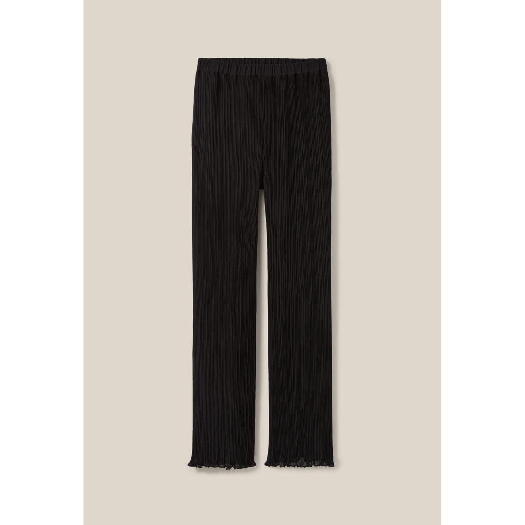 Pantalón Fluido Plisado con Volantes
