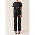 Pantalon Sequins Brodés Noir