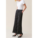 Claudie Pierlot - Pantalon Fluide Plissé Argenté