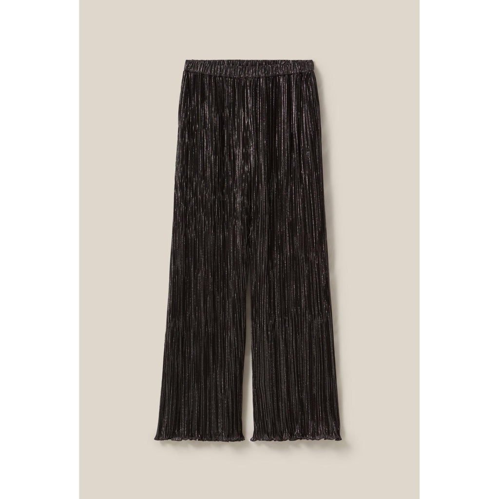 Claudie Pierlot - Pantalon Fluide Plissé Argenté