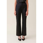 Claudie Pierlot - Black Slim Straight Satin Trousers