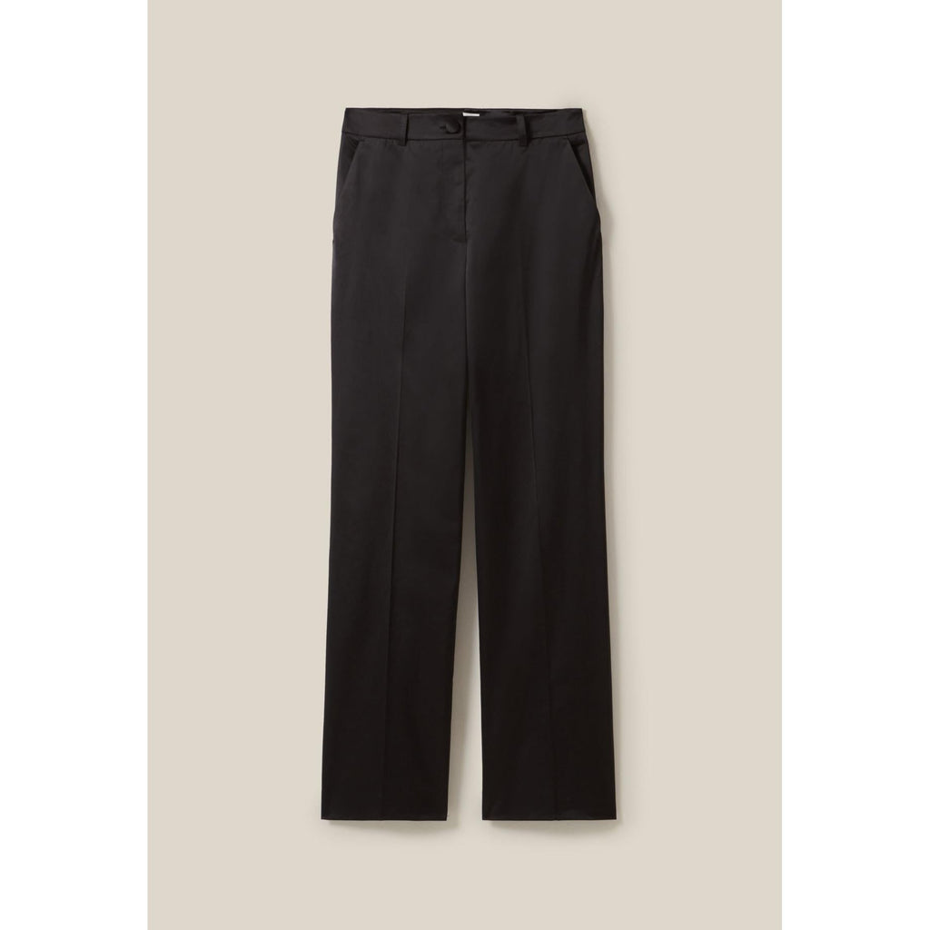 Claudie Pierlot - Black Slim Straight Satin Trousers