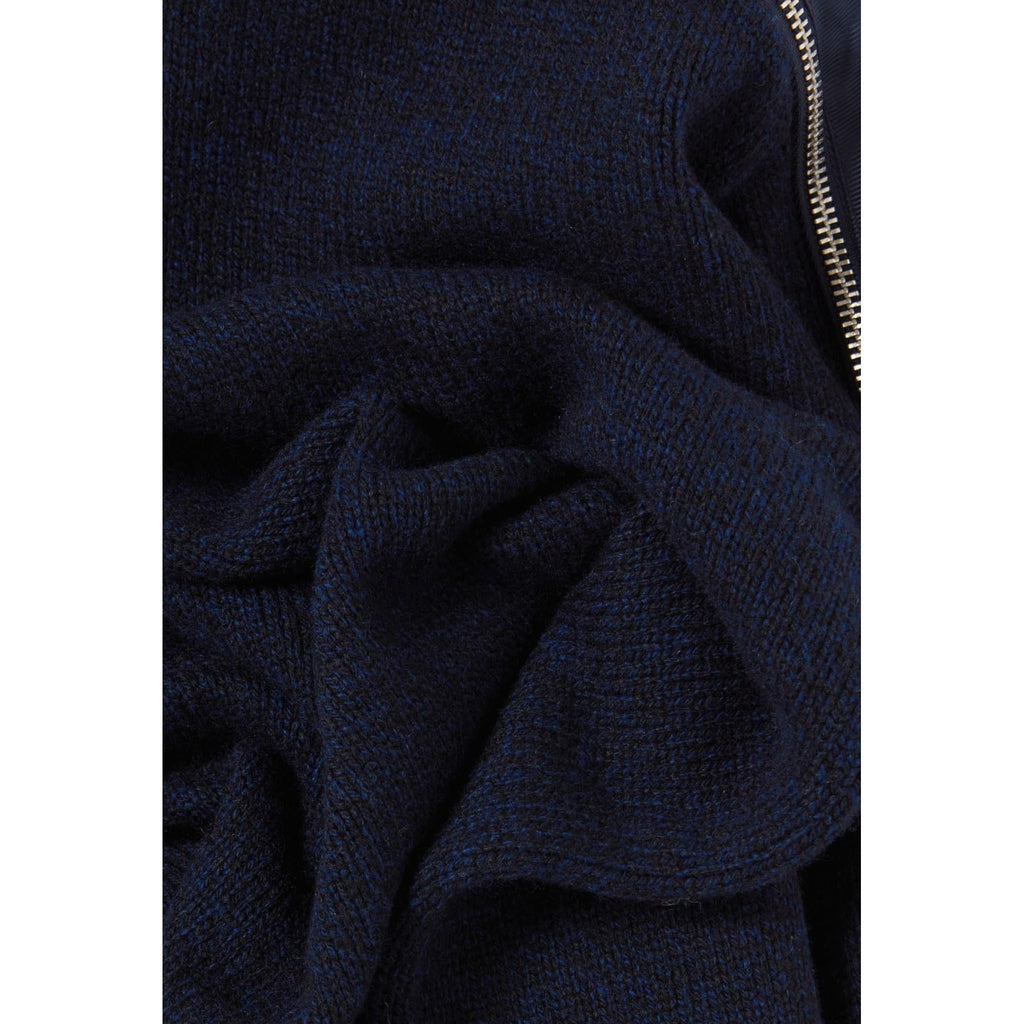 Claudie Pierlot - Pull Col Montant Zippé Bleu Marine