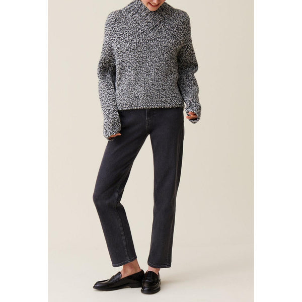 Claudie Pierlot - Pull Grosse Maille Col V Gris