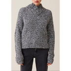 Claudie Pierlot - Pull Grosse Maille Col V Gris
