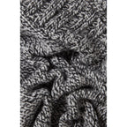 Pull Grosse Maille Col V Gris